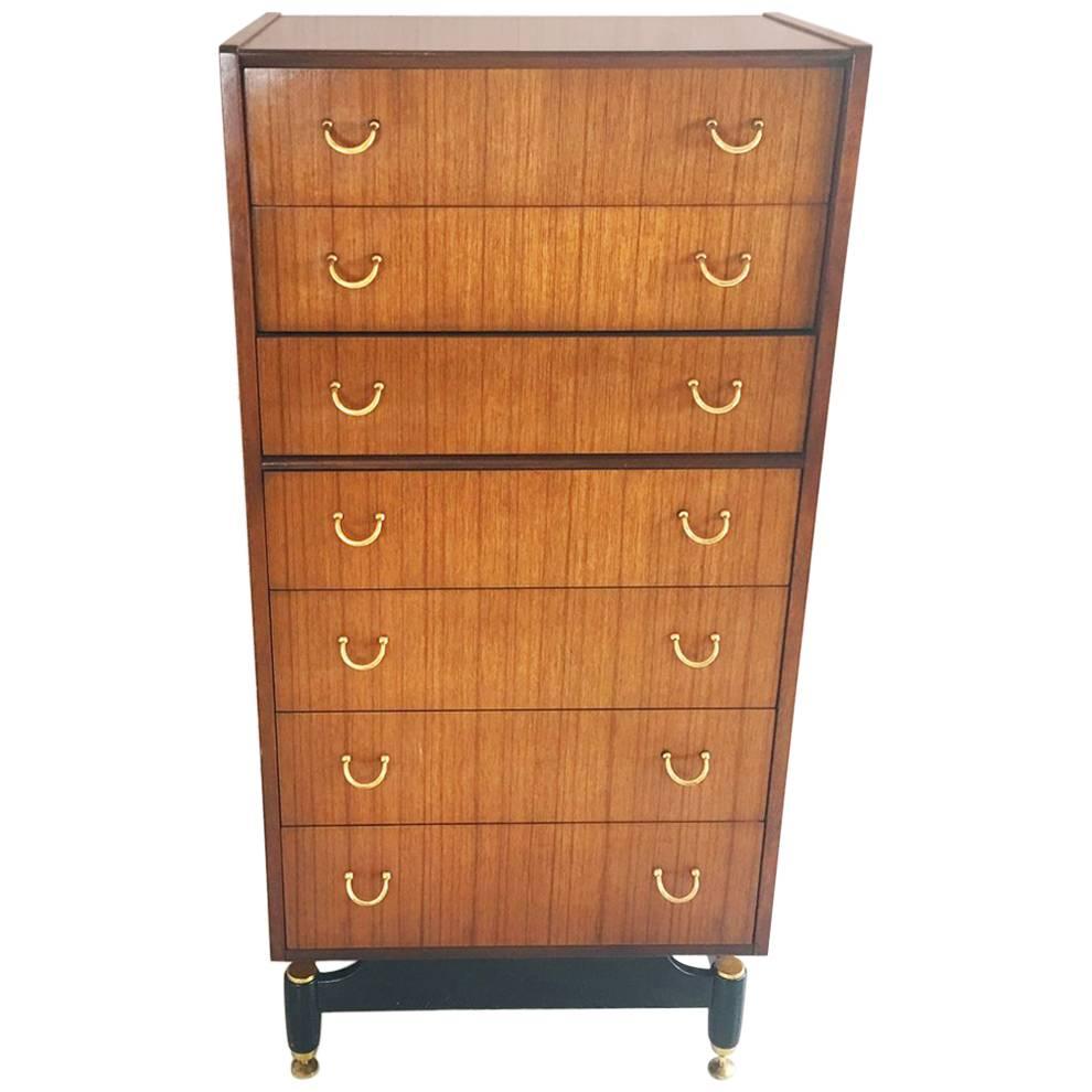 1960s Mid-Century ‘Tola’ Tall Boy Chest of Drawers E Gomme for G Plan For Sale