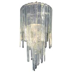 Large "Cascade" Mazzega Chandelier by Carlo Nason in Opalescent Murano Glass 3