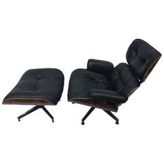 Rosewood Eames Lounge Chair Ottoman