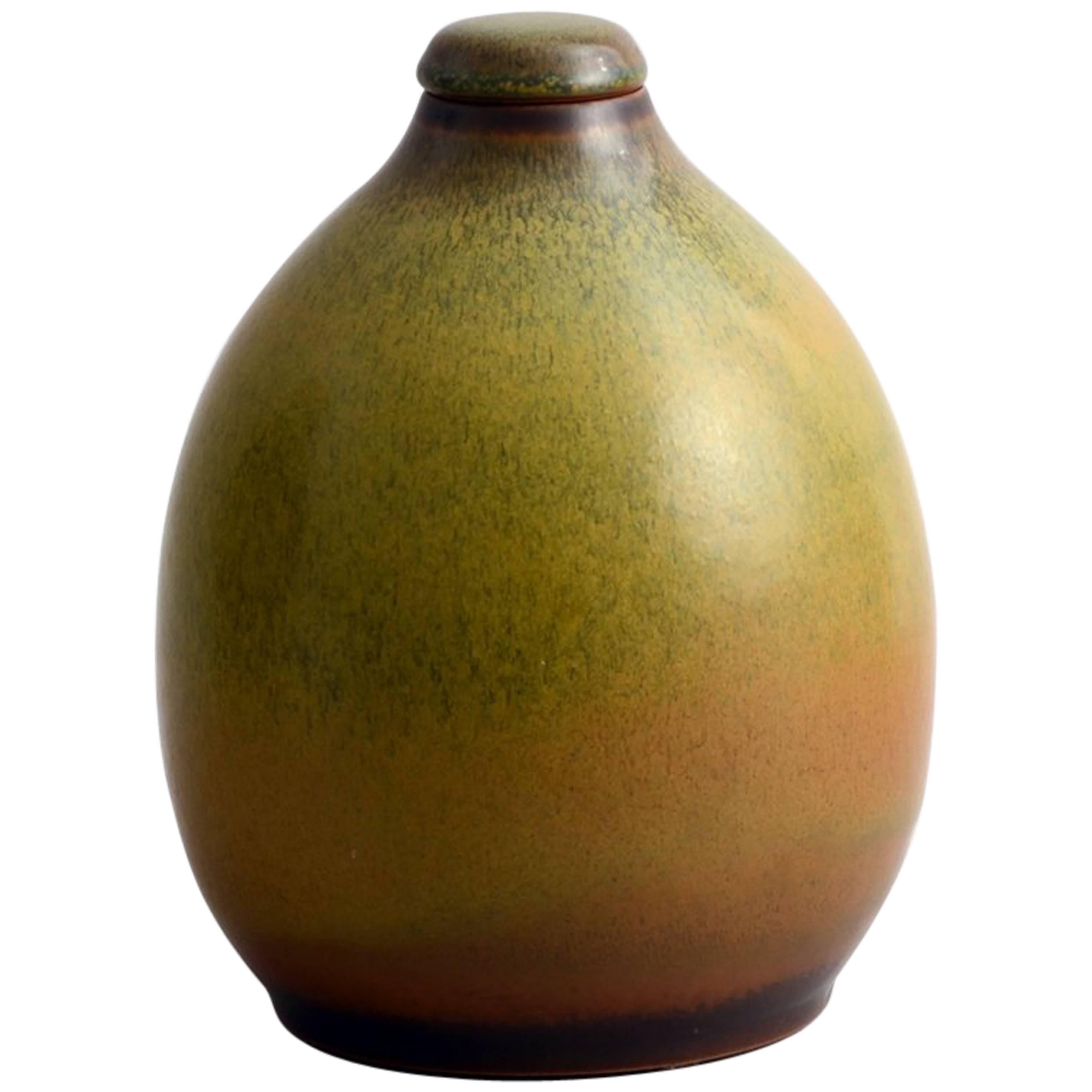 Stoneware Jar by Ebbe Sadolin for Bing & Grondahl, 1940s For Sale