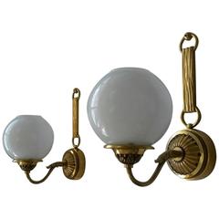Pair of French Neoclassical Sconces in Gilt Bronze by Petitot 11