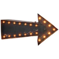 Vintage Double Sided Light Up Arrow Sign
