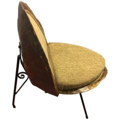 Real Tortoiseshell Chair from 1950s with New Upholstery 4