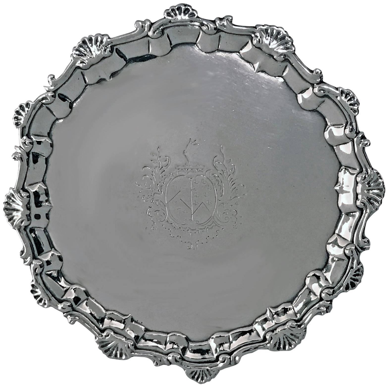 George 11 Georgian Silver Salver, London 1757, William & Robert Peaston
