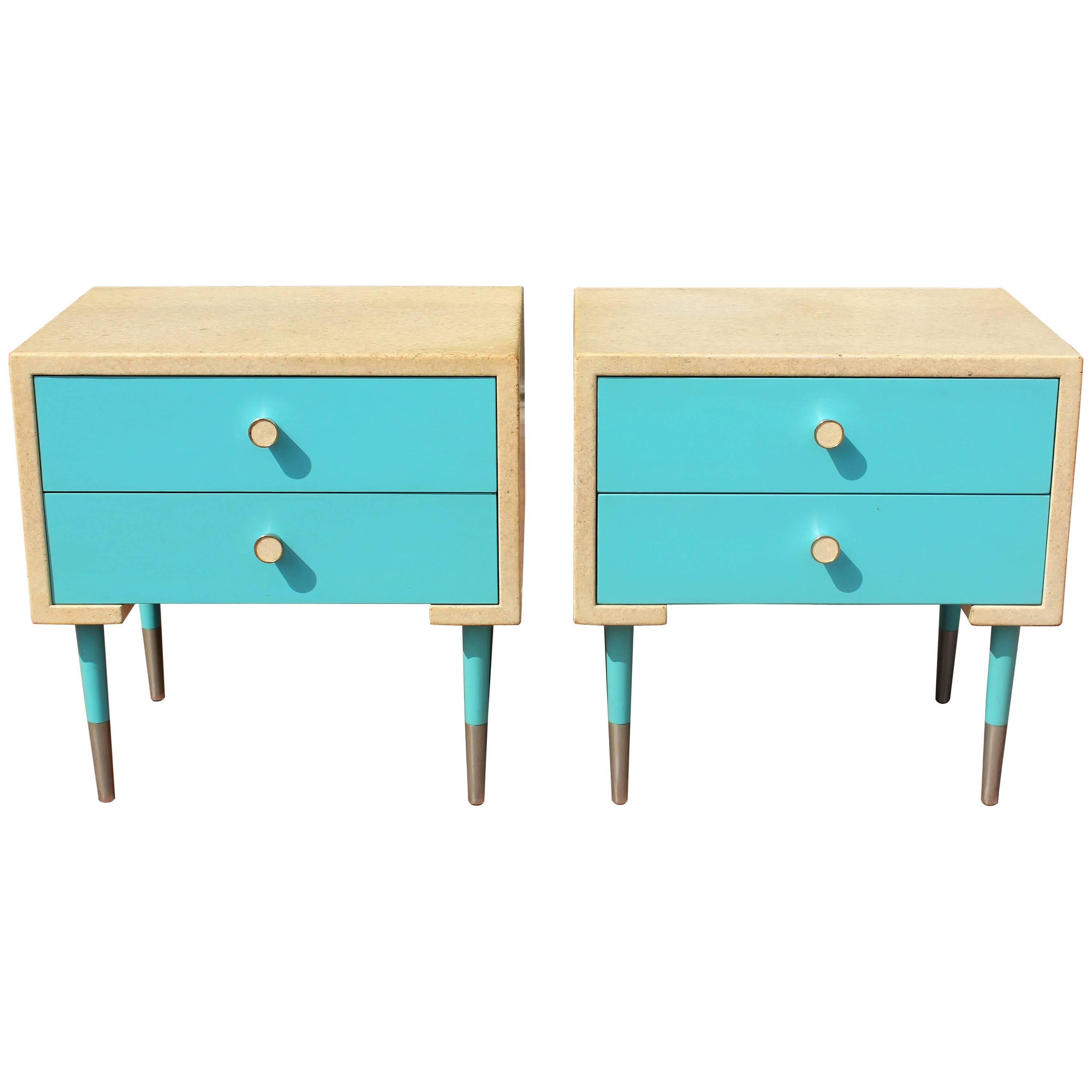 Pair of Paul Frankl Nightstand Side Tables