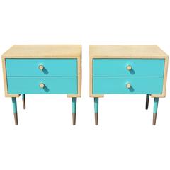 Pair of Paul Frankl Nightstand Side Tables 11