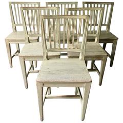 Set of Six Swedish 19th Century Side Chairs