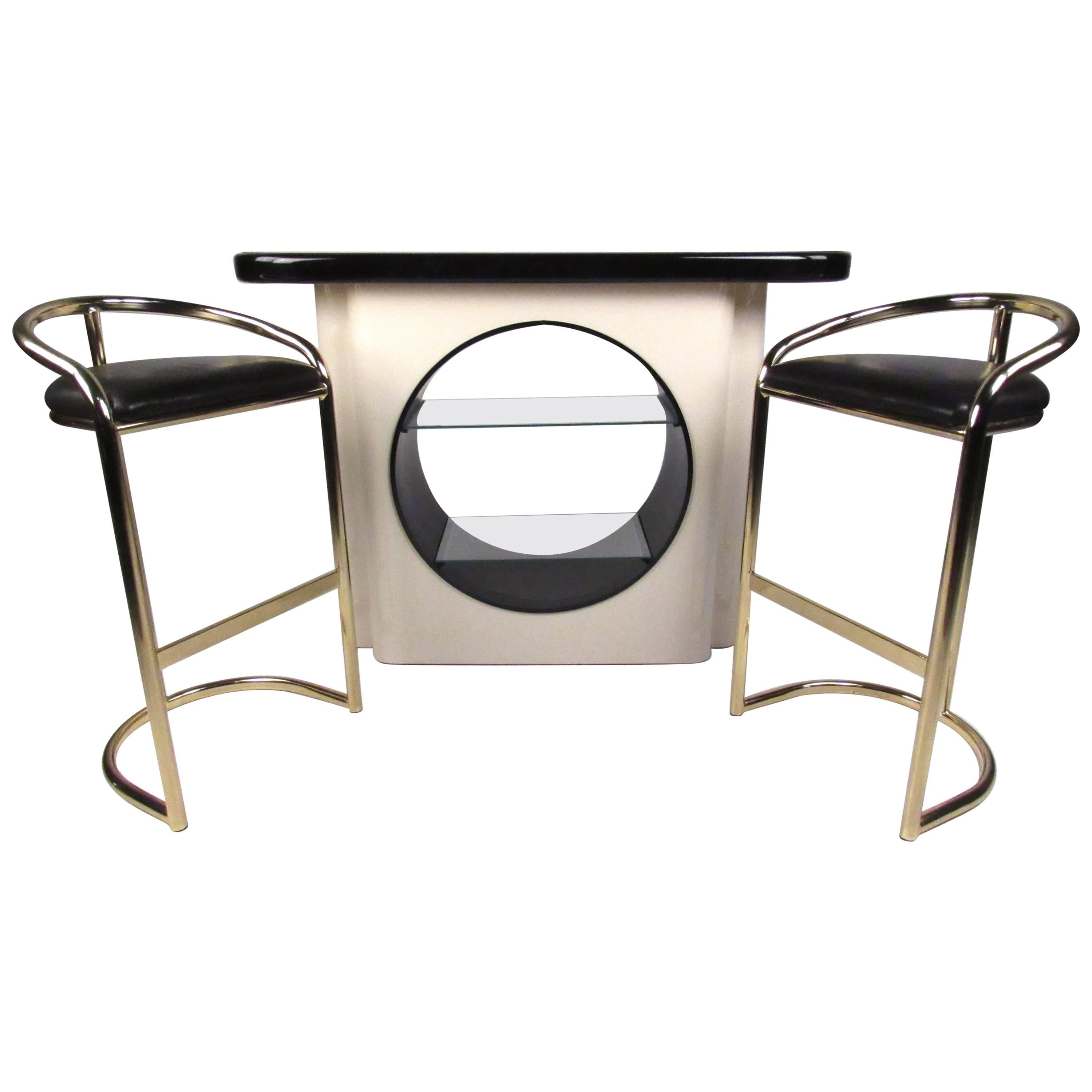Art Deco Dry Bar and Stools