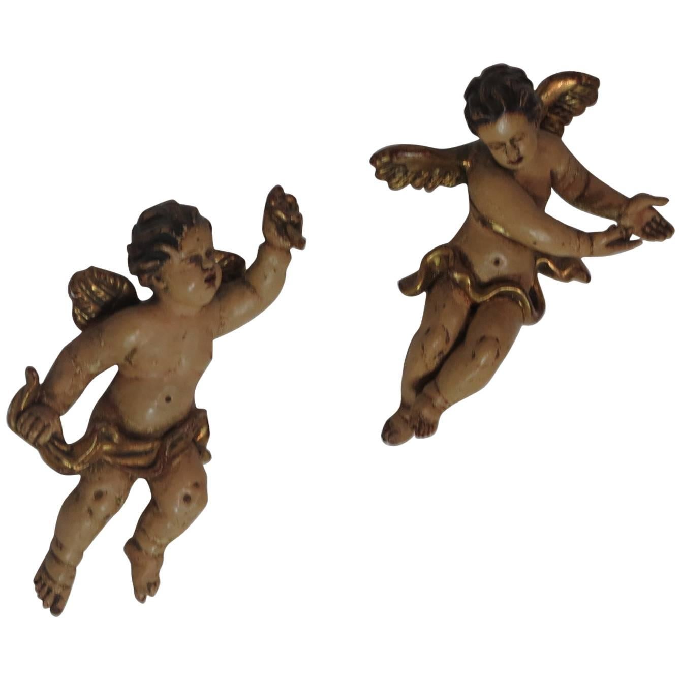 Wall Hanging Wooden Putti
