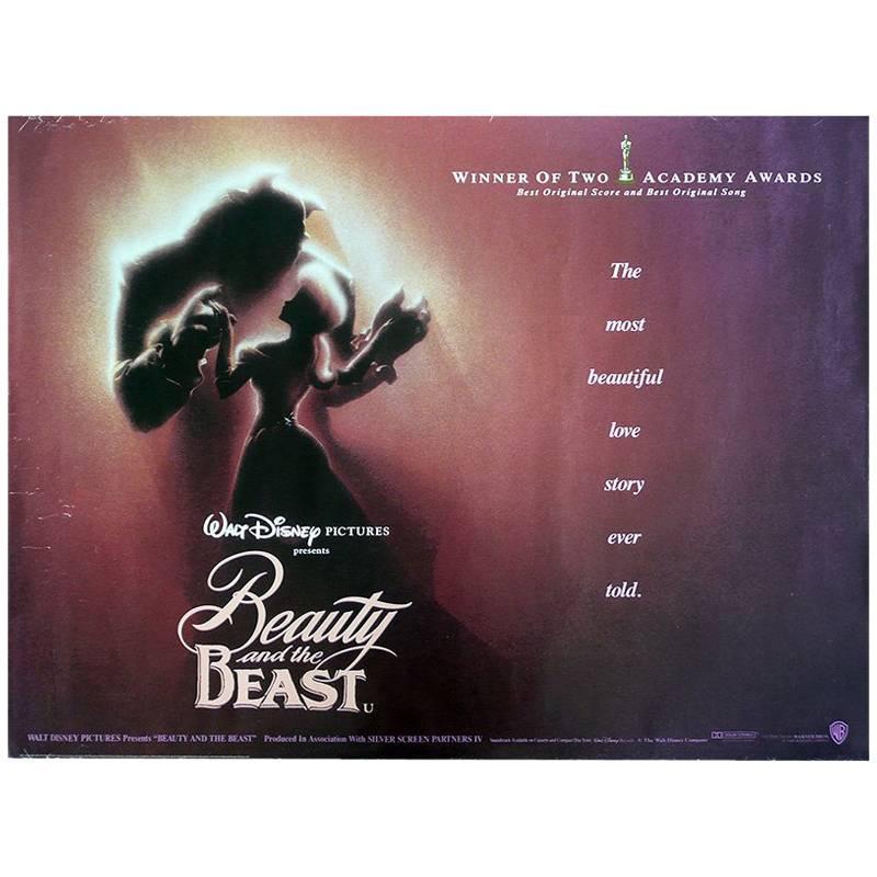 1991 ORIGINAL MOVIE POSTER 41x27 ROLLED DOUBLE SIDED BEAUTY AND THE BEAST 