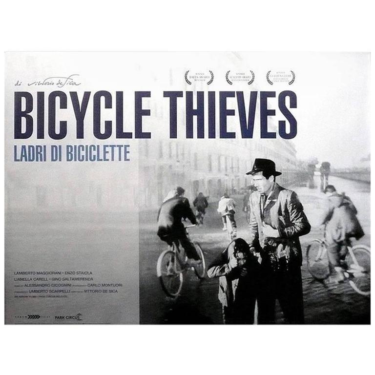 "Bicycle Thieves" Film Poster, 1948 at 1stDibs