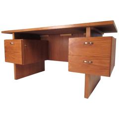 RS Furniture Teak Floating Top Desk 1