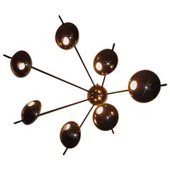 Italian Original Stilnovo Brass Wall Light with Stilnovo Label Milano 1950 2