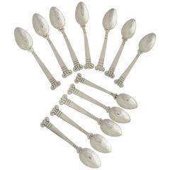 Hector Aguilar Aztec Pattern Set of 12 Spoons