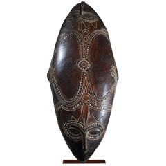 Mid-20th Century Tami Islands Papua New Guinea Tribal Wooden Feast Bowl
