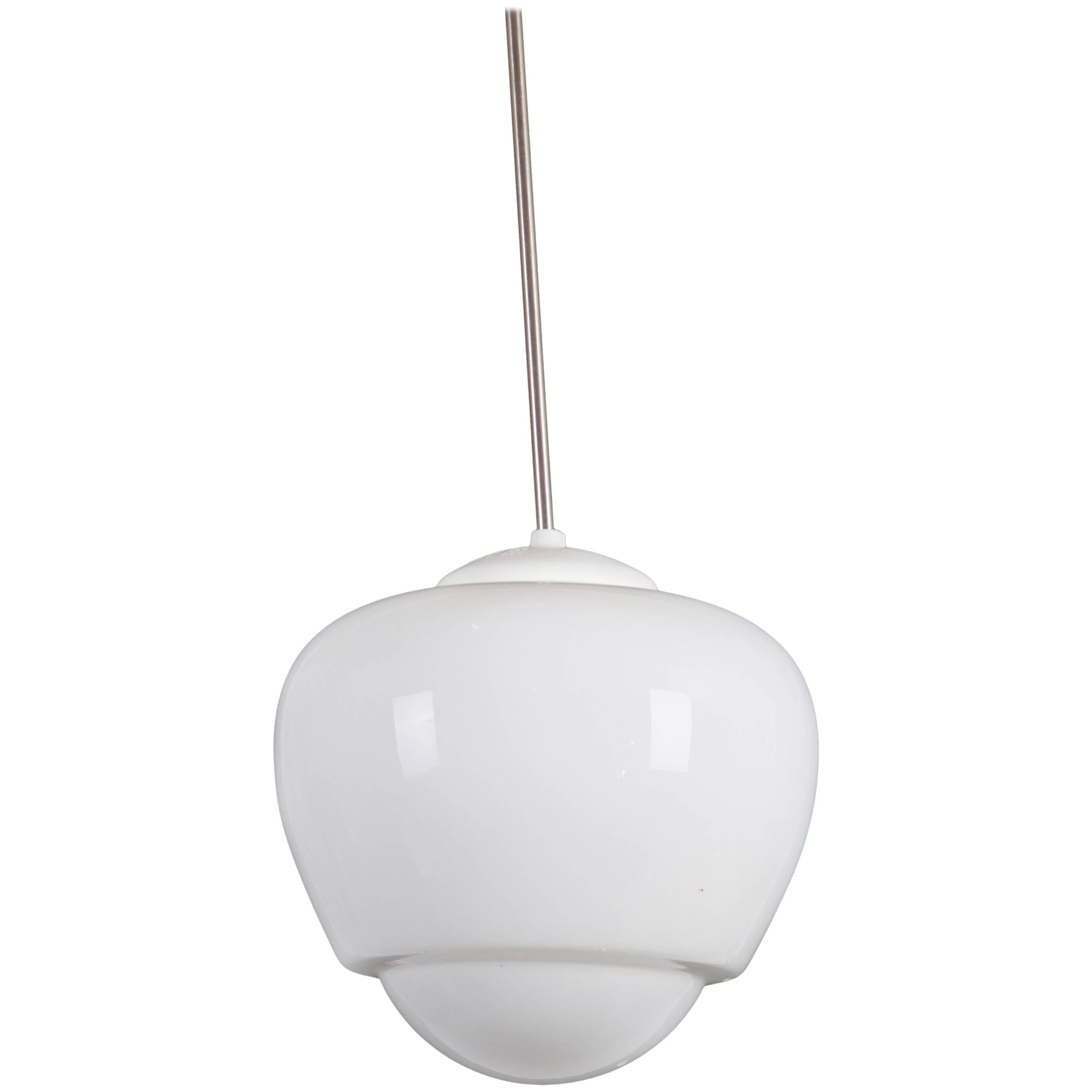 Bauhaus Opaline Pendant Lamp For Sale