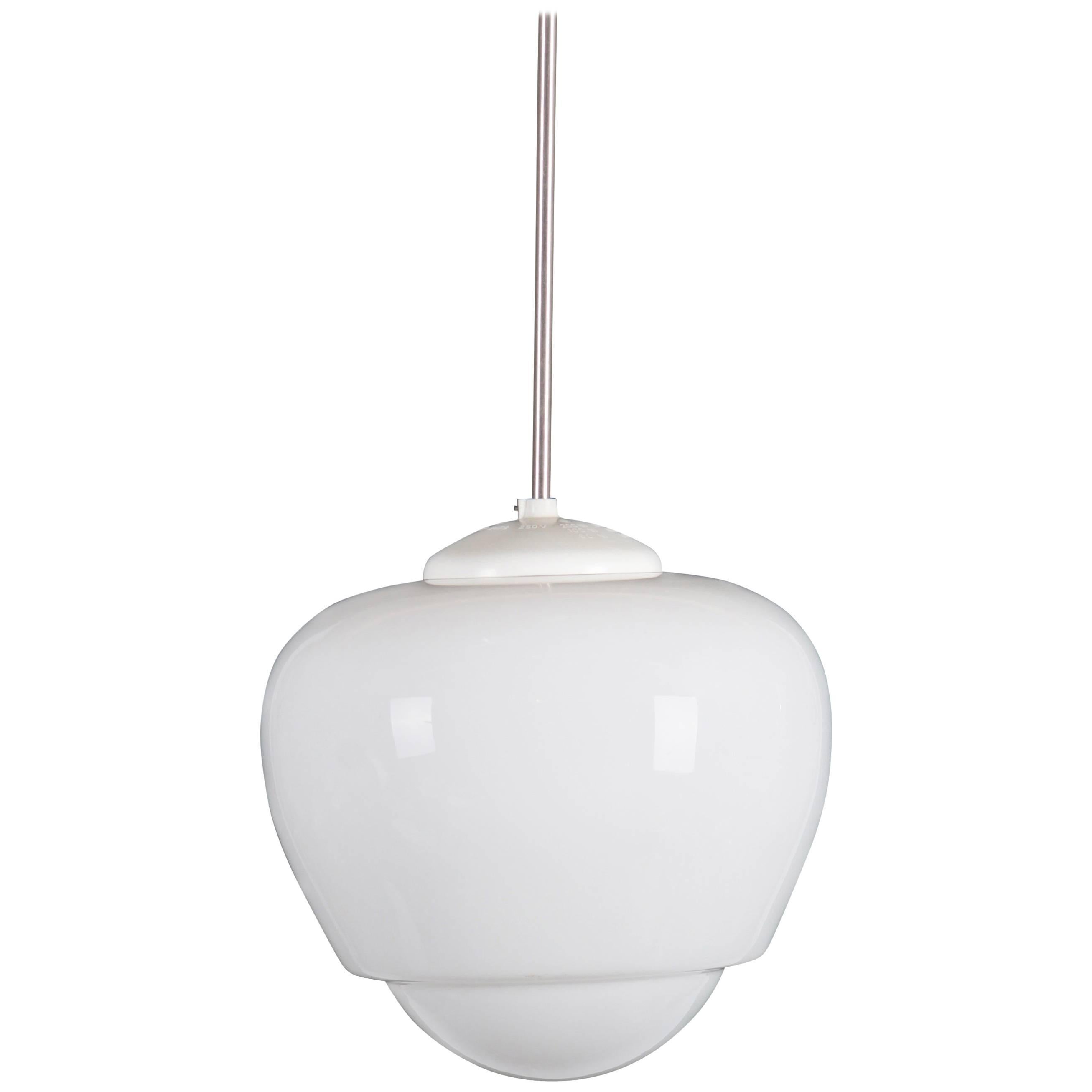 Bauhaus Opaline Pendant Lamp For Sale