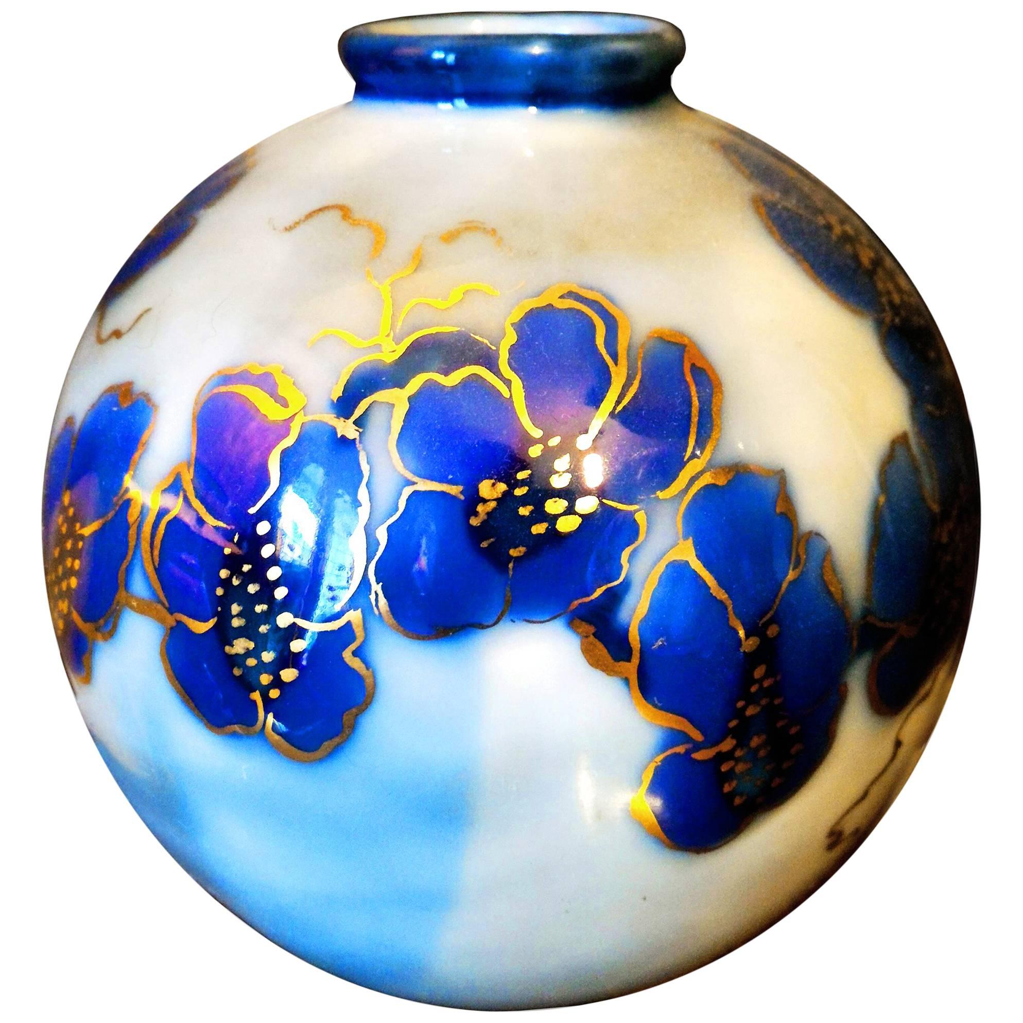 Camille Tharaudl Ball Vase in Limoges Porcelain, France 