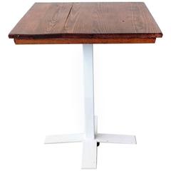 Bistro Table with Custom Base and Antique Oak Top
