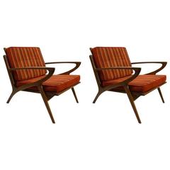 Pair of Stylish Lounge Chairs Yugoslavian after Jensen 6
