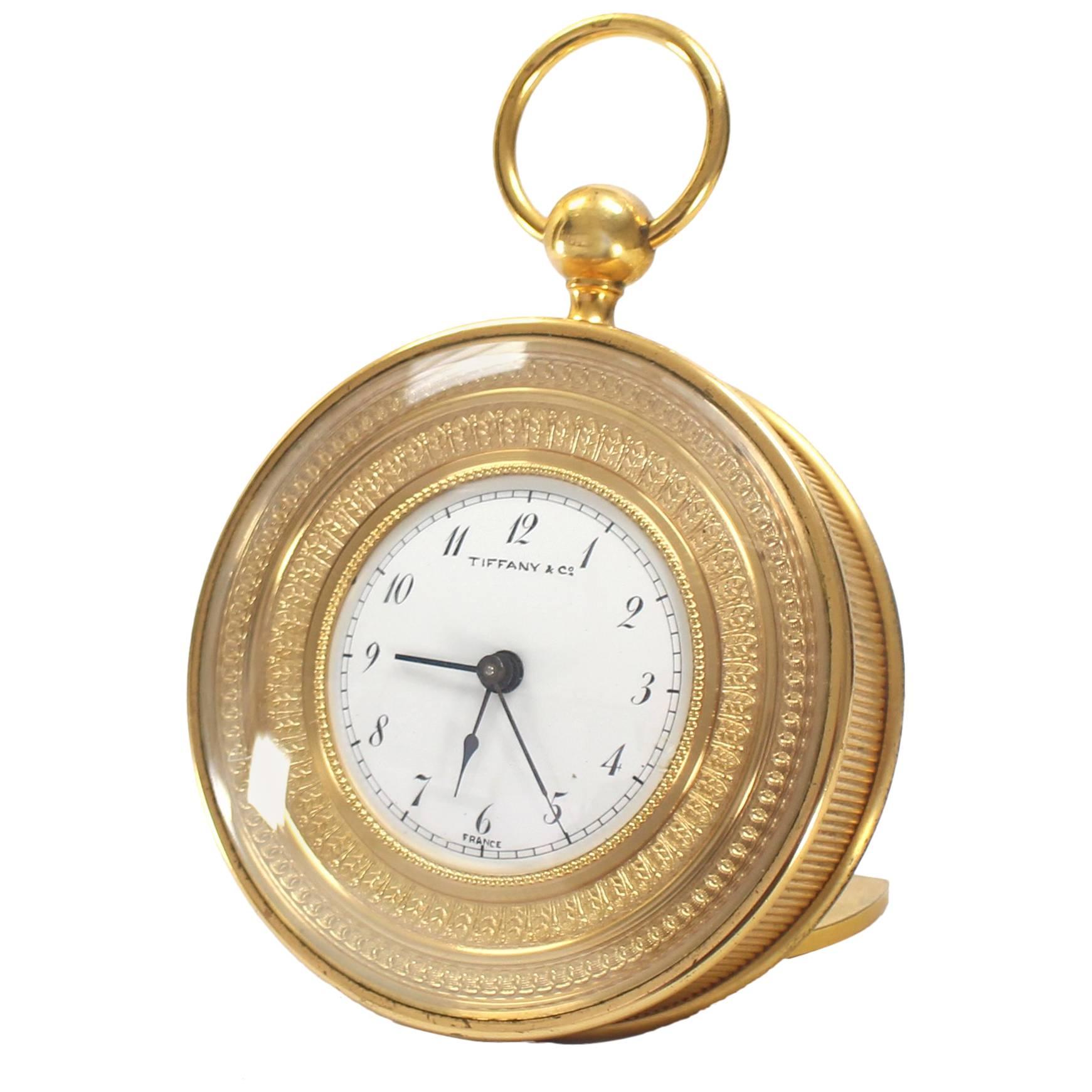 Tiffany Vintage Bronze Travel Alarm Clock