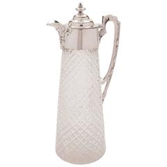 19th Century Victorian Cut-Glass Claret Jug