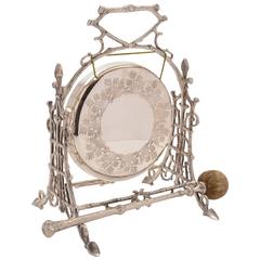 19th Century Victorian Silver Plated Dinner Gong