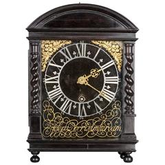 Antique Nice 17th Century So-Called Hague Clock Joseph Norris Amsterdam, circa 1670