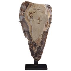 Remarkable Prehistoric Flint Hand Axe with Fossil Inclusions