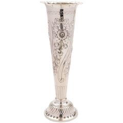 Large 19th Century Victorian Silver Vase