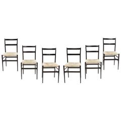 Six Gio Ponti Superleggera Chairs