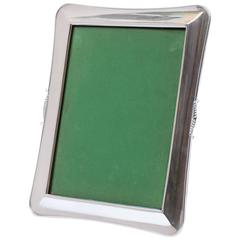 Vintage 1940s Solid Silver Italian Photo Frame, Stamped 800 with Hardwood Back