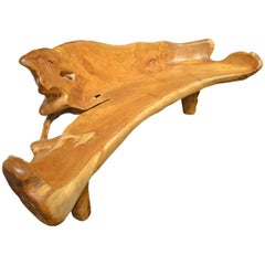 Andrianna Shamaris Teak Wood Organic Bench