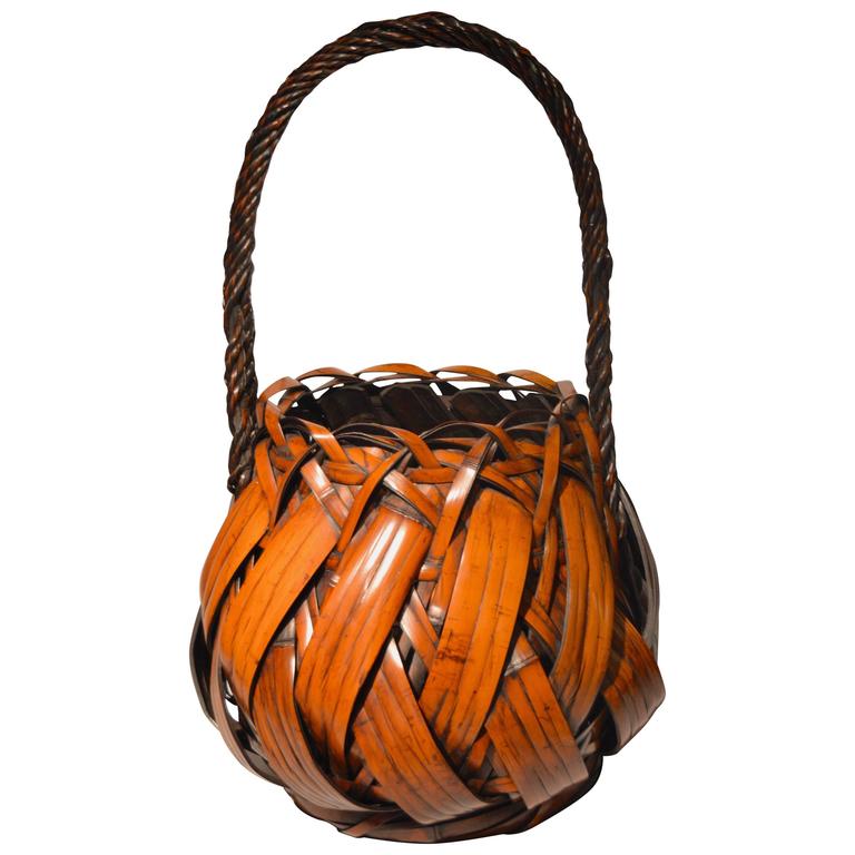 Japanese Ikebana Basket For Sale at 1stDibs