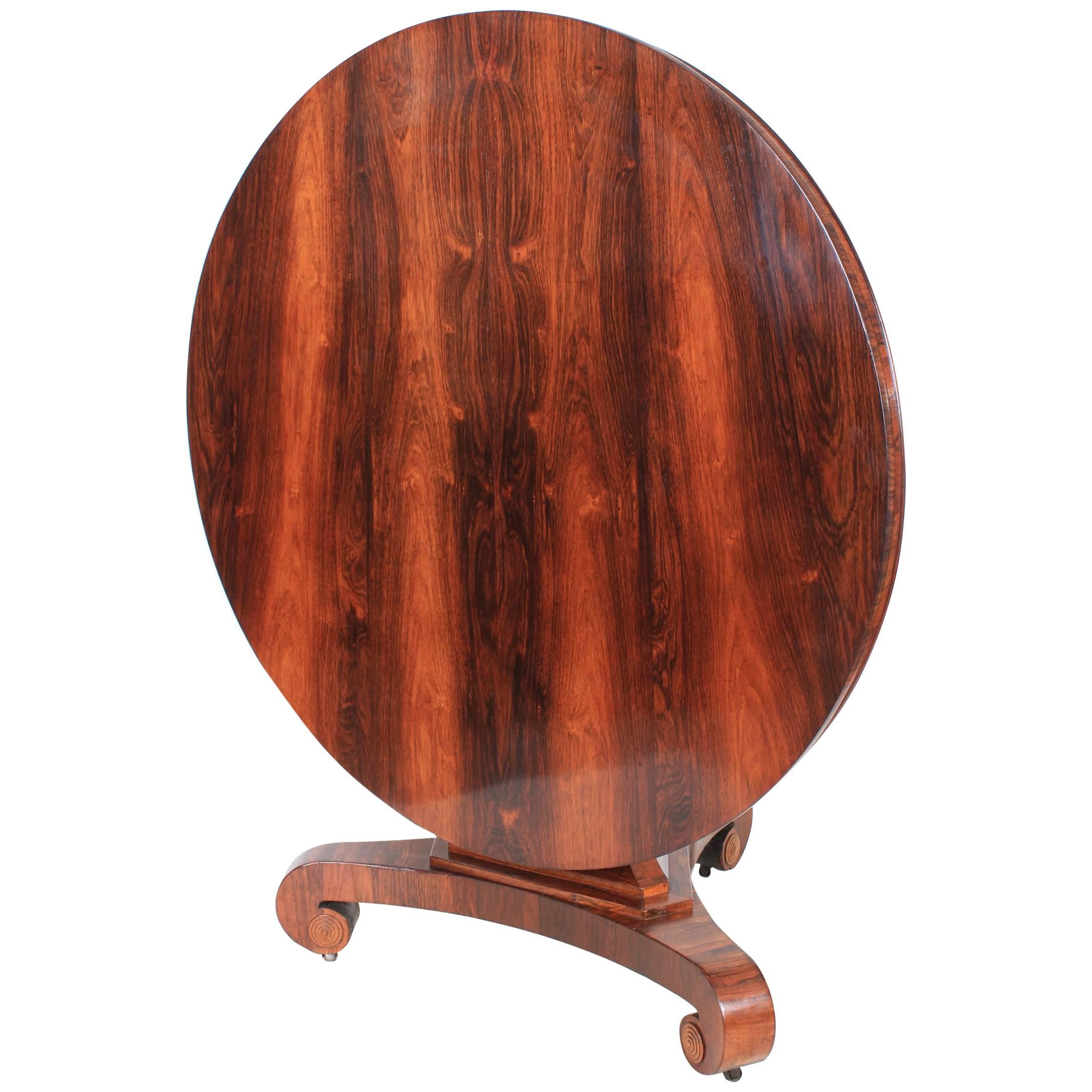 Round Circular Rosewood Breakfast Dining Table