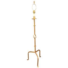 Tommi Parzinger Style Gilded Floor Lamp 2