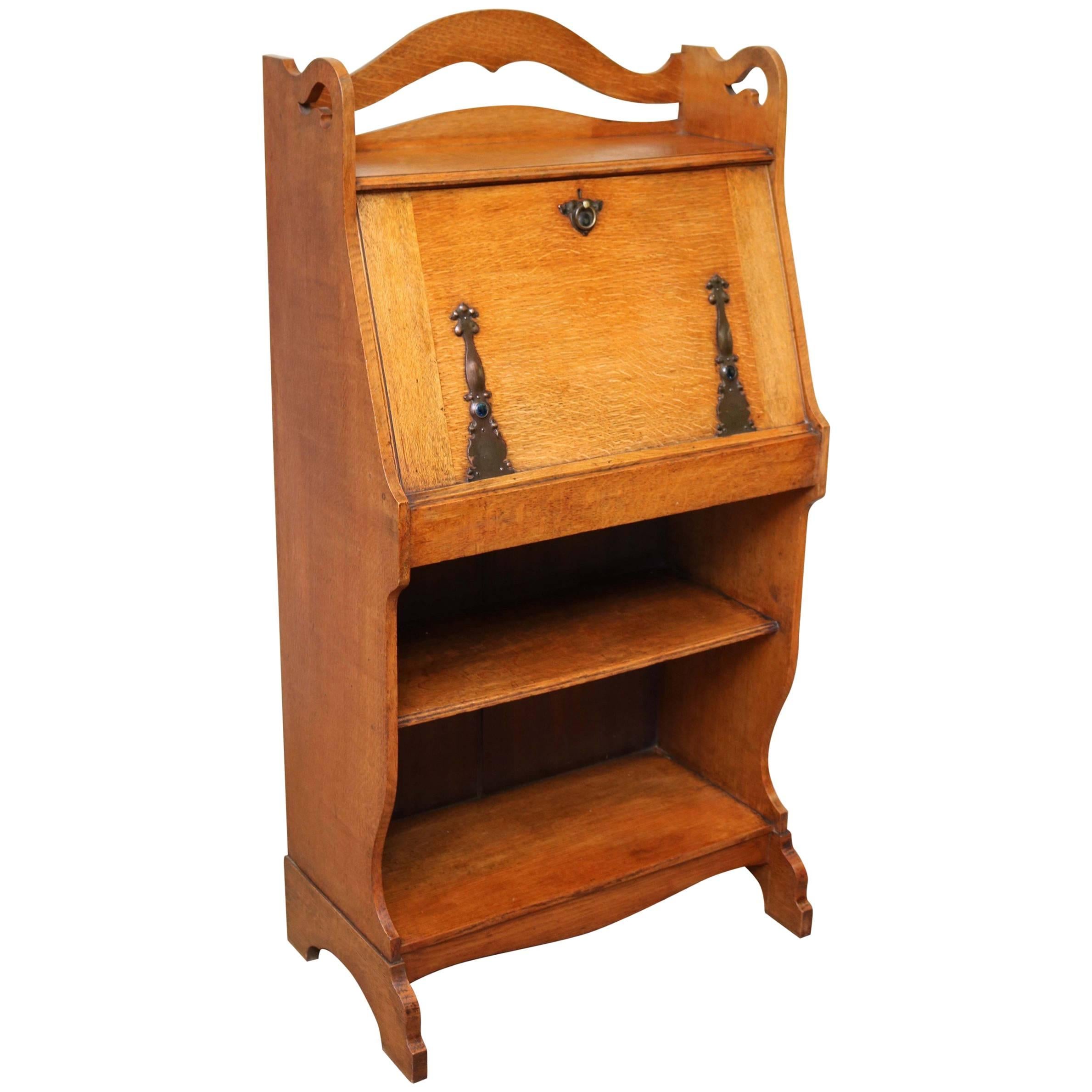 Small Proportioned Arts 
Crafts Oak Bureau For Sale