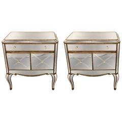 Pair of Mirrored Chests/Nightstands