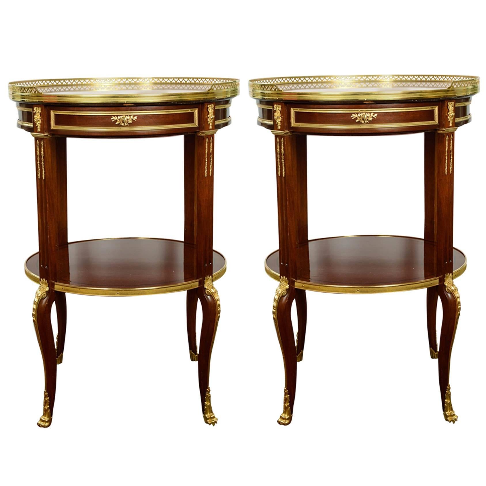 Pair of Gueridons Louis XVI Style For Sale