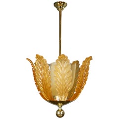 Swedish Rare Large Glass Chandelier by Orrefors 7