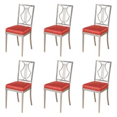 Set of Six Dining Chairs, Attributed to Maison Jansen