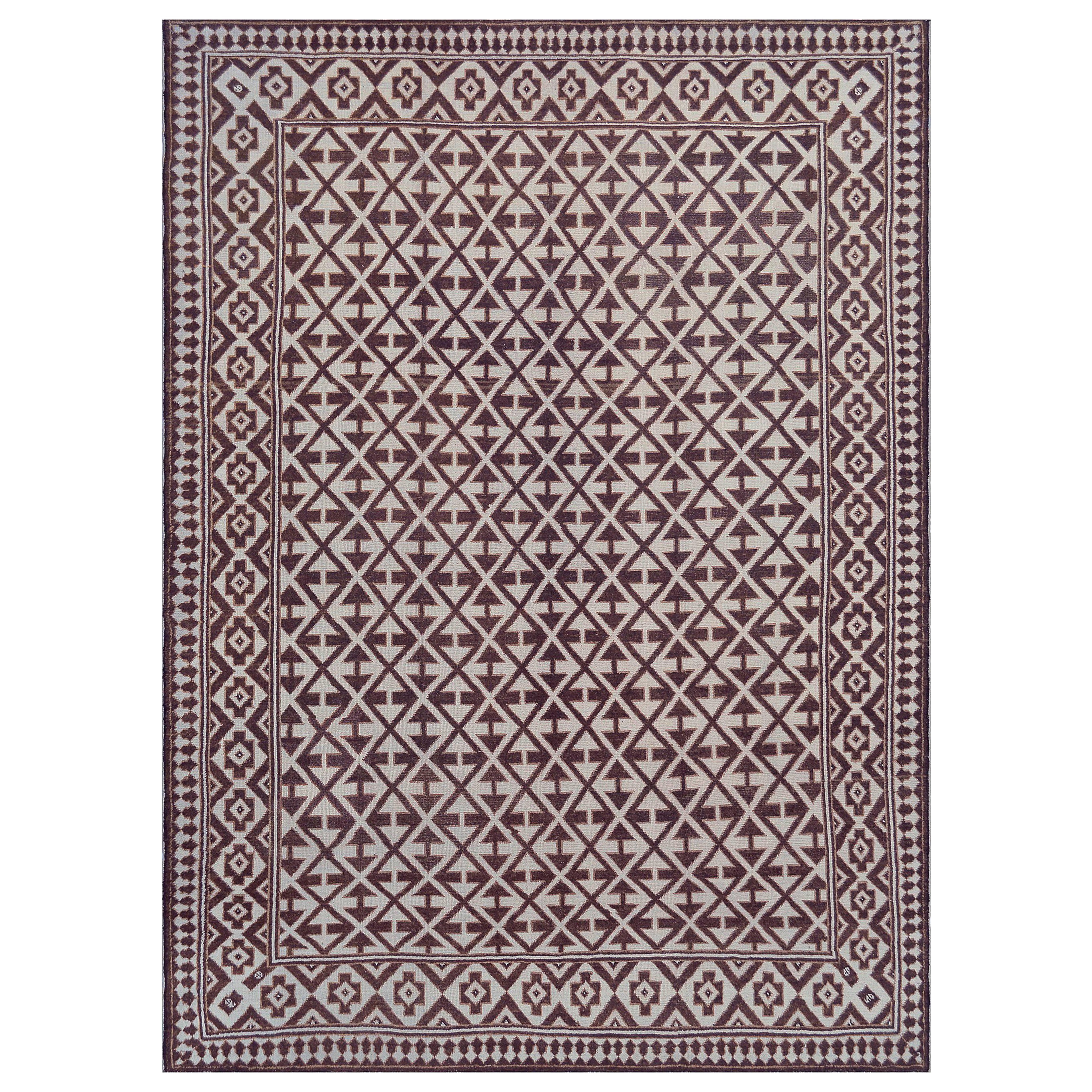 Early 20th Century Wool Handwoven Moroccan Rug