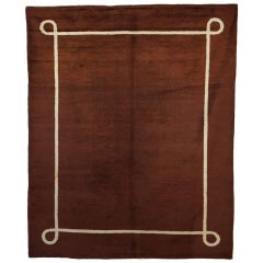 Tapis en laine français moderne du milieu du siècle dernier dans le style d'Andre Arbus:: années 1940