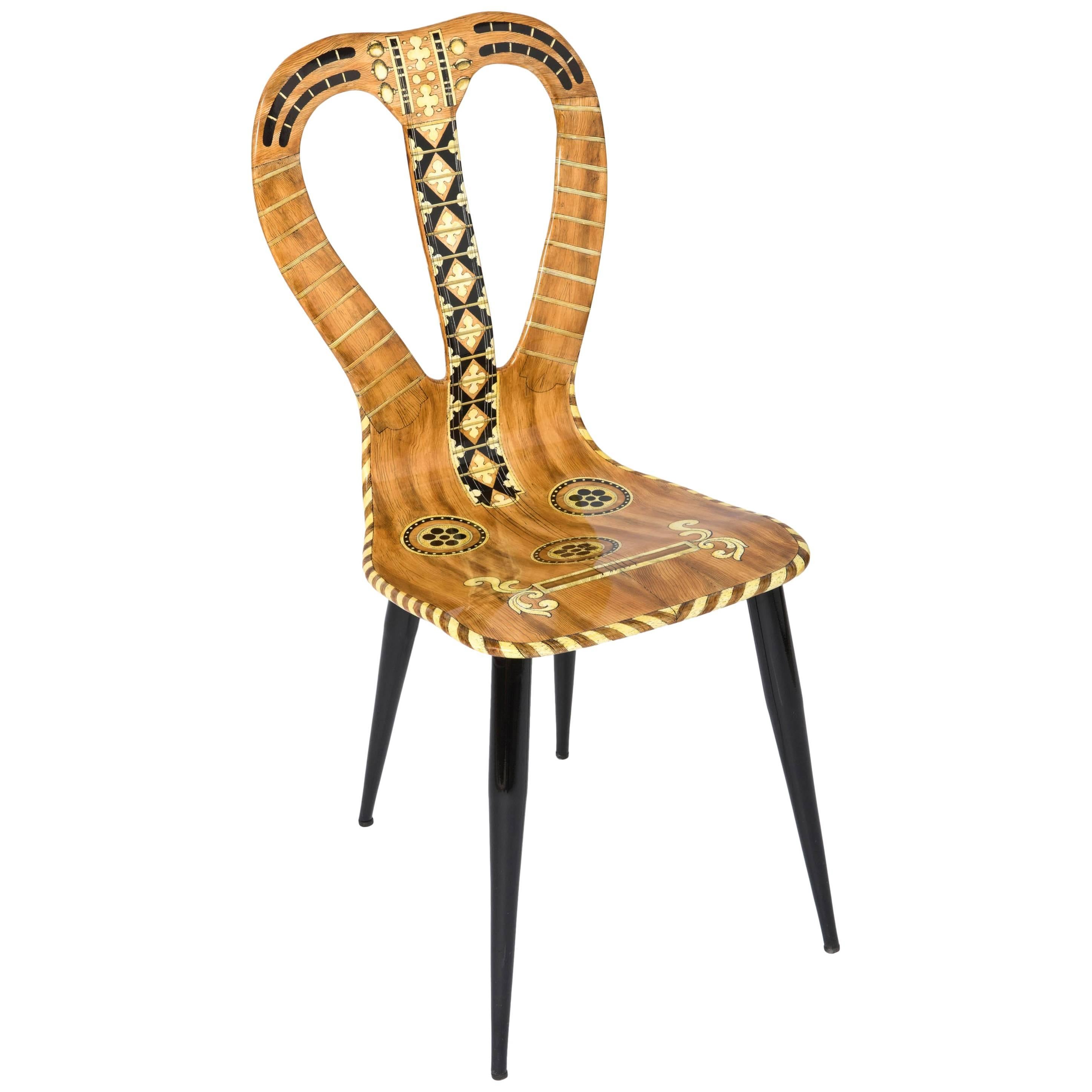 Atelier Fornasetti chair "Musicale", Italy 1989 For Sale
