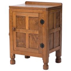 Robert Mouseman Thompson oak bedside cabinet, England circa 1930