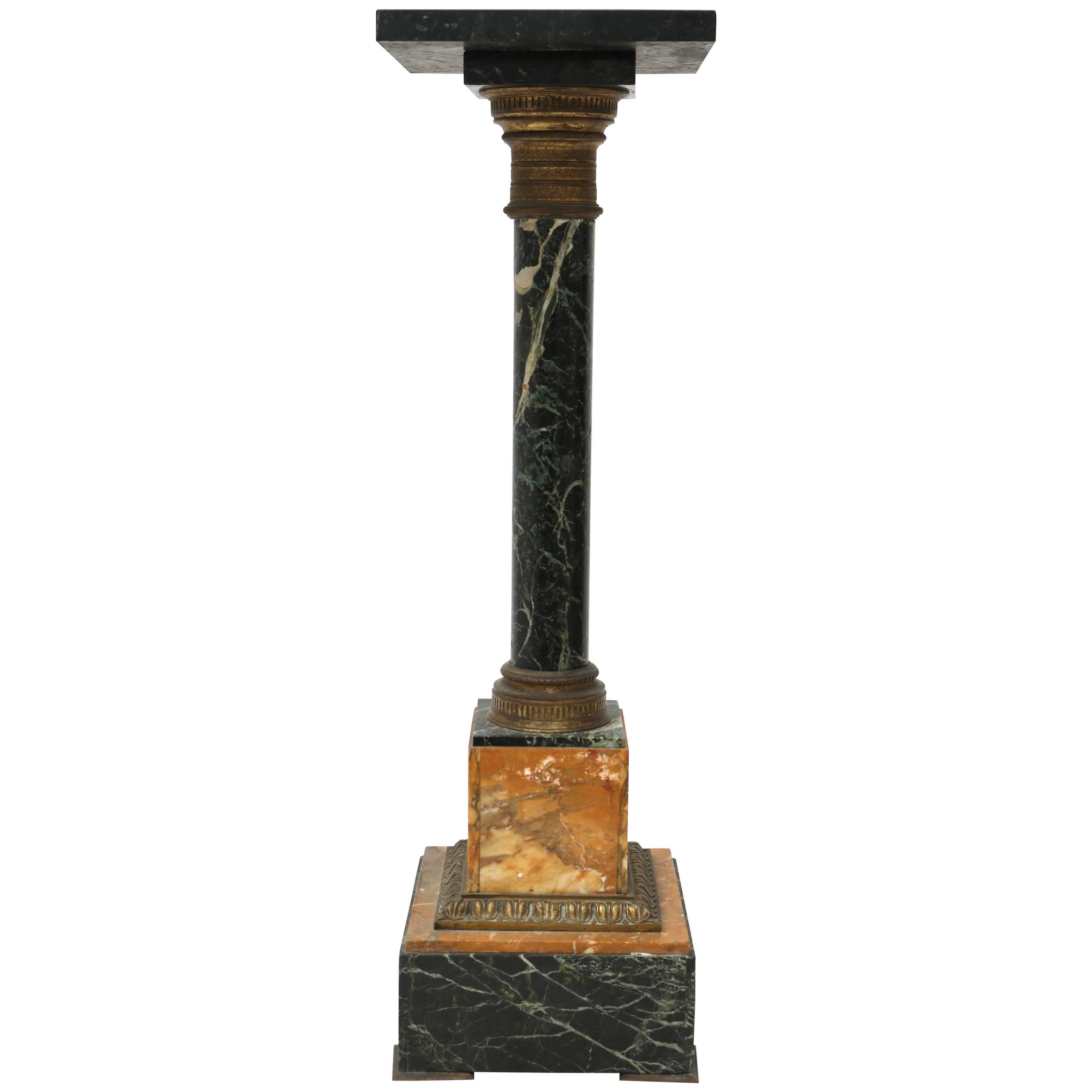 Marble and Bronze Pedestal
