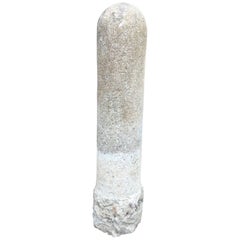 Japan Antique Tall Stone Garden LINGAM -Rare Unique Hand-Carved Solid Granite