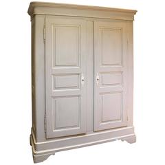 Antique Large Painted Continental Painted Wardrobe