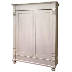 Antique Late 19th Century Painted Wardrobe