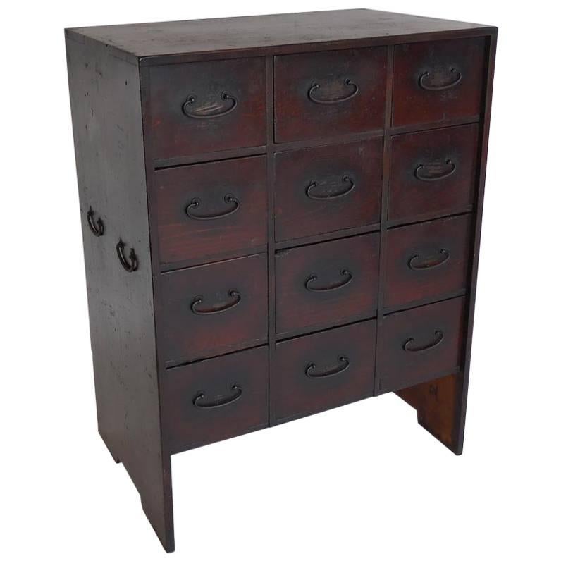 19th Century Petite Japanese Chest with Drawers